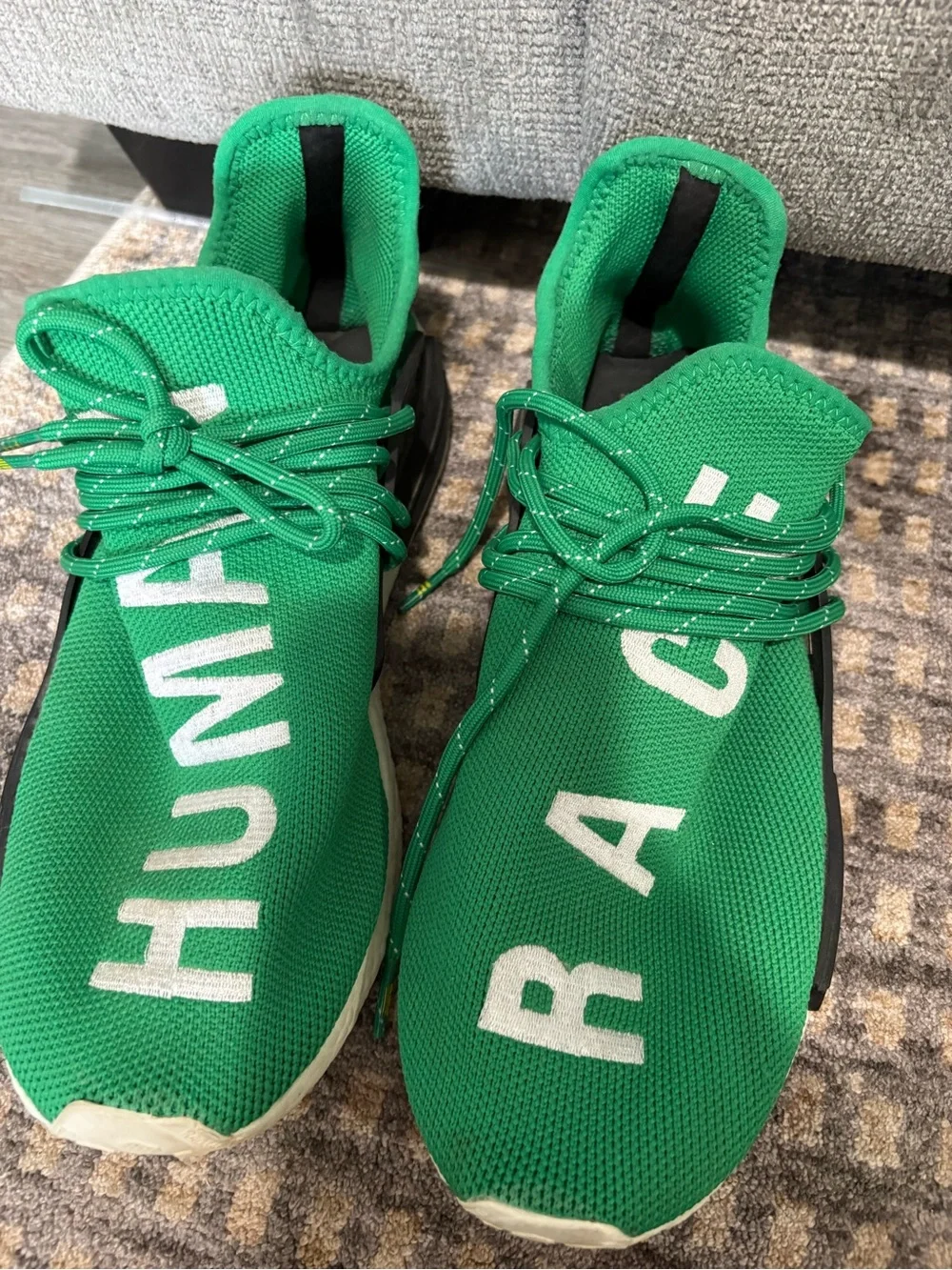 adidas Green Human Race RACE Knit Sneakers